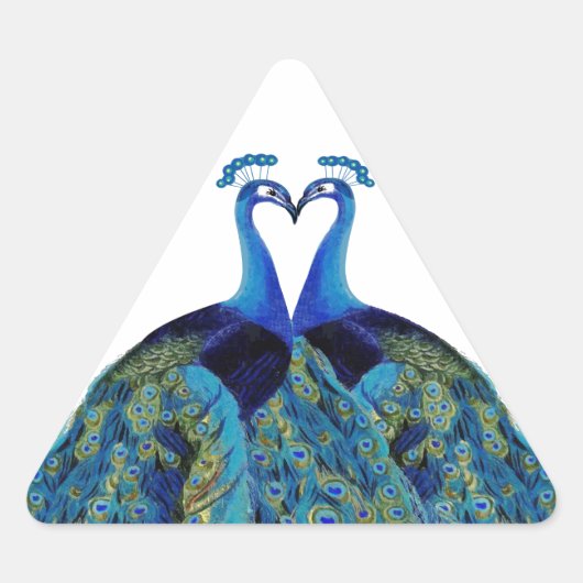  pacocks zogende Huwelijkscadeaus Sticker (Voorkant)