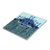  pacocks zogende Huwelijkscadeaus Tegeltje (Zijkant)