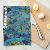  pacocks zogende Huwelijkscadeaus Theedoek (Quarter Fold)