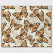 Pacocus-patroon met pansy vlinder cadeaupapier (Vlak)