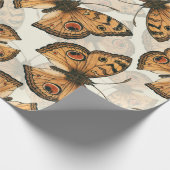 Pacocus-patroon met pansy vlinder cadeaupapier (Hoek)