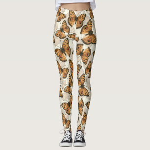 Pacocus-patroon met pansy vlinder leggings