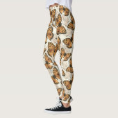 Pacocus-patroon met pansy vlinder leggings (Links)