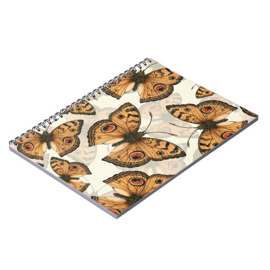 Pacocus-patroon met pansy vlinder notitieboek (Linkerzijde)