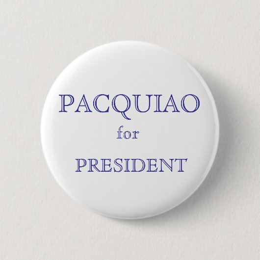 PACQUIAO, voor, PRESIDENT Ronde Button 5,7 Cm (Voorkant)