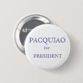 PACQUIAO, voor, PRESIDENT Ronde Button 5,7 Cm (Voorkant /achterkant)