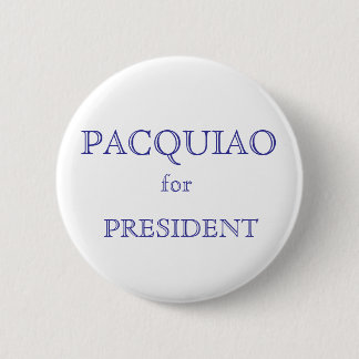 PACQUIAO, voor, PRESIDENT Ronde Button 5,7 Cm