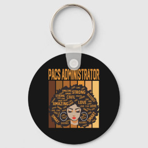 Pacs-beheerder Mächtige Black History Month Zwart Sleutelhanger