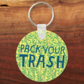 PACT UW TRASH Geen ronddraaiende cirkelkunst Sleutelhanger (Voorkant)