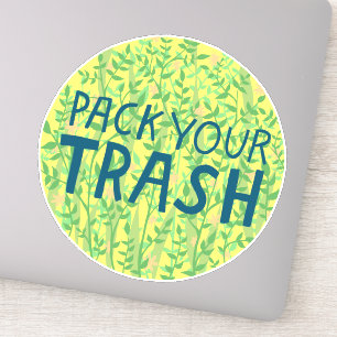 PACT UW TRASH Geen ronddraaiende cirkelkunst Sticker
