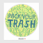 PACT UW TRASH Geen ronddraaiende cirkelkunst Sticker (Vel)
