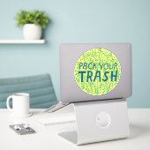 PACT UW TRASH Geen ronddraaiende cirkelkunst Sticker (Laptop op bureau)