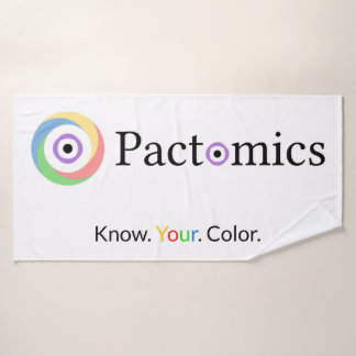 Pactomics. Weet het. Jouw. Kleur. Badhanddoek