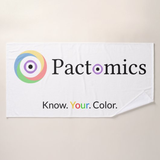 Pactomics. Weet het. Jouw. Kleur. Badhanddoek (Badhanddoek)