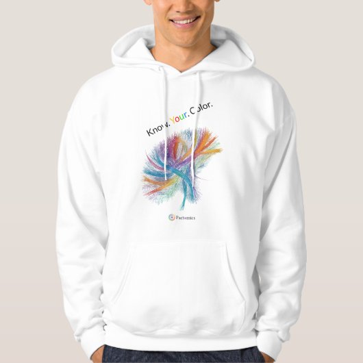 Pactomics. Weet het. Jouw. Kleur. Hoodie (Voorkant)