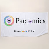 Pactomics. Weet het. Jouw. Kleur. Strandlaken (Voorkant)