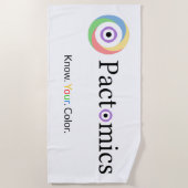 Pactomics. Weet het. Jouw. Kleur. Strandlaken (Voorkant)