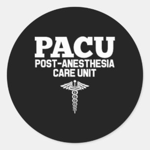 Pacu anesthesie Geregistreerd ziekenhuis Ronde Sticker