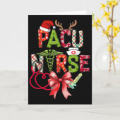 Pacu Nurse Christmas Cute Coquette Christmas Bow X Kaart (Gele Bloem)