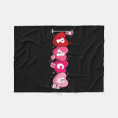 Pacu Nurse Valentine's Day St Anesthesia Care Unit Fleece Deken (Voorkant (Horizontaal))