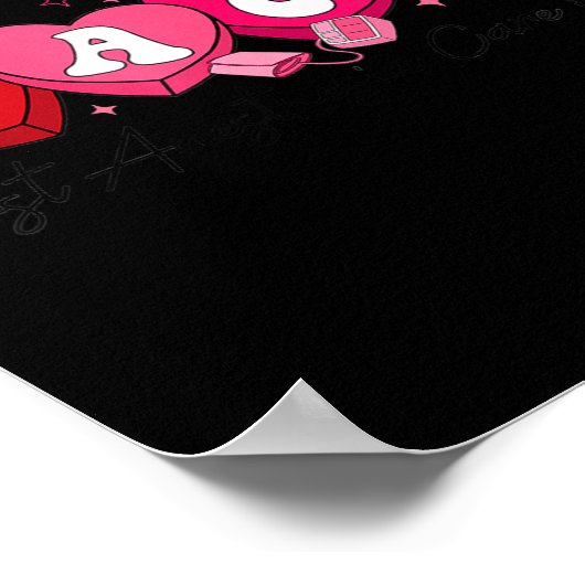 Pacu Nurse Valentine's Day St Anesthesia Care Unit Poster (Hoek)