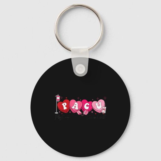 Pacu Nurse Valentine's Day St Anesthesia Care Unit Sleutelhanger (Voorkant)