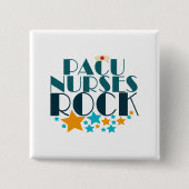 PACU Nurses Rock Vierkante Button 5,1 Cm (Voorkant)