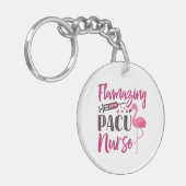 PACU Verpleegkundige Flamingo Nurse Week Appreciat Sleutelhanger (Voorkant Links)