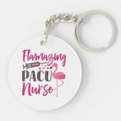 PACU Verpleegkundige Flamingo Nurse Week Appreciat Sleutelhanger (Achterkant)