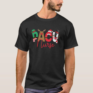 Pacu-verpleegster Kerst T-shirt Pacu-verpleegster