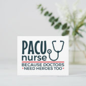 PACU verpleegster omdat artsen ook helden nodig he Briefkaart (Staand voorkant)