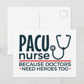 PACU verpleegster omdat artsen ook helden nodig he Briefkaart (Voorkant / Achterkant)