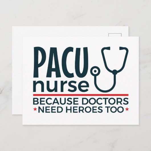 PACU verpleegster omdat artsen ook helden nodig he Briefkaart (Voorkant / Achterkant)