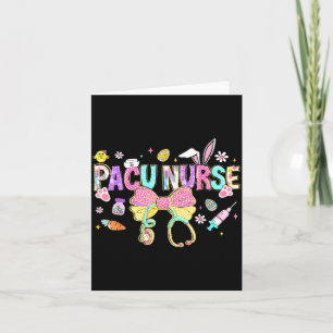 Pacu-verpleegster Pasen Cute Coquette Stethoscoop Kaart