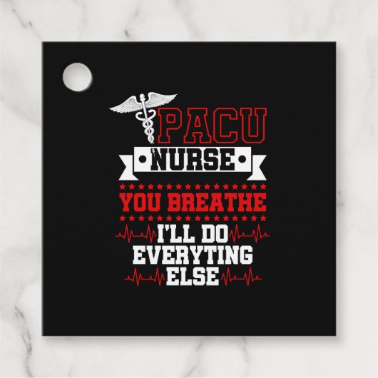 PACU Verpleegster U Ademt Hermes Personeel Nationa Bedankjes Labels (Voorkant)