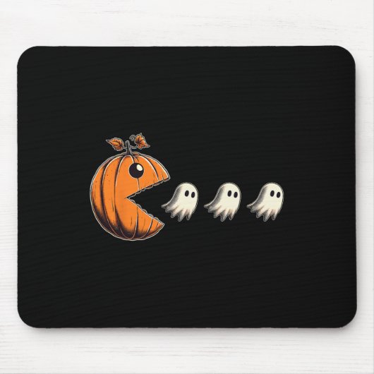 Pacween Grappige Halloween Pompoen Geest Kauw Game Muismat (Voorkant)