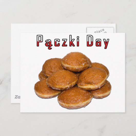Paczki Day Briefkaart (Voorkant / Achterkant)