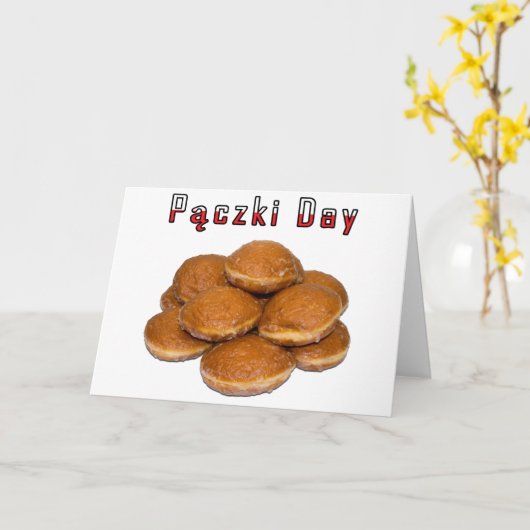 Paczki Day Kaart (Gele Bloem)