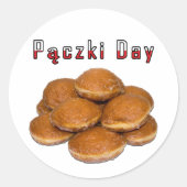 Paczki Day Ronde Sticker (Voorkant)