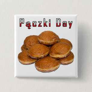 Paczki Day Vierkante Button 5,1 Cm