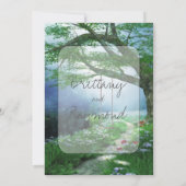 PAD AAN BUITENLANDSE WOODLAND STREAM BEWAREN DE DA SAVE THE DATE (Achterkant)