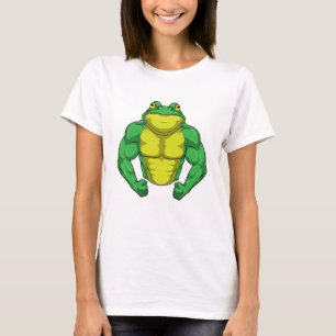 Pad als bodybuilder met grote spieren t-shirt
