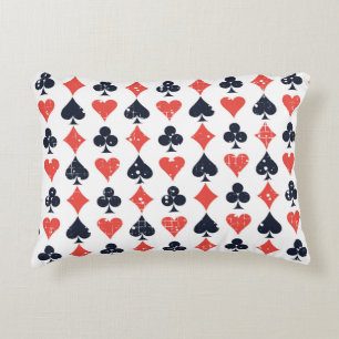 Pad, diamant, hart, clubpatroon accent kussen
