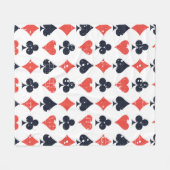 Pad, diamant, hart, clubpatroon fleece deken (Voorkant (Horizontaal))