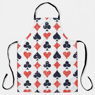 Pad, diamant, hart, clubpatroon schort
