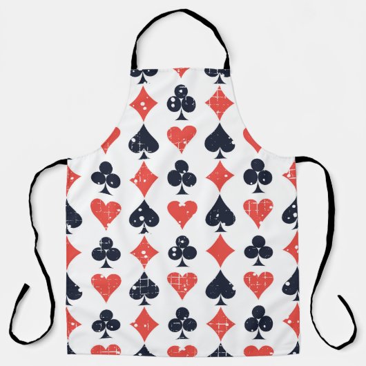 Pad, diamant, hart, clubpatroon schort (Voorkant)