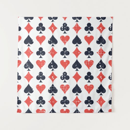 Pad, diamant, hart, clubpatroon wandkleed (Voorkant)