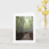 Pad door Bamboo - Sagano, Kyoto Kaart (Gele Bloem)