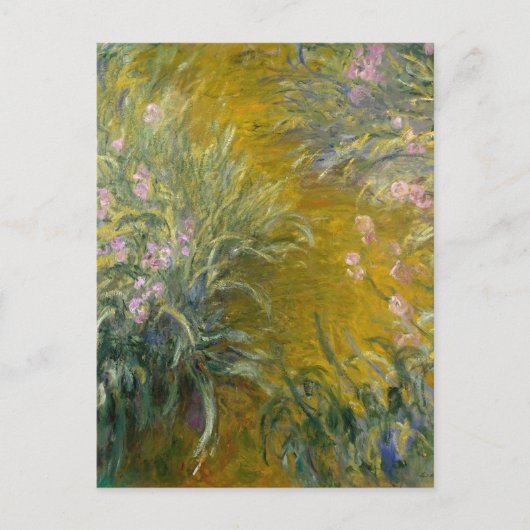 Pad door de irissen, Monet Briefkaart (Voorkant)