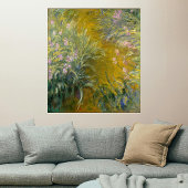 Pad door de irissen, Monet Poster